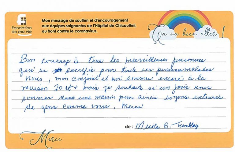 Messages De Reconnaissance Printemps Fondation De Ma Vie Pour La Sante De La Region